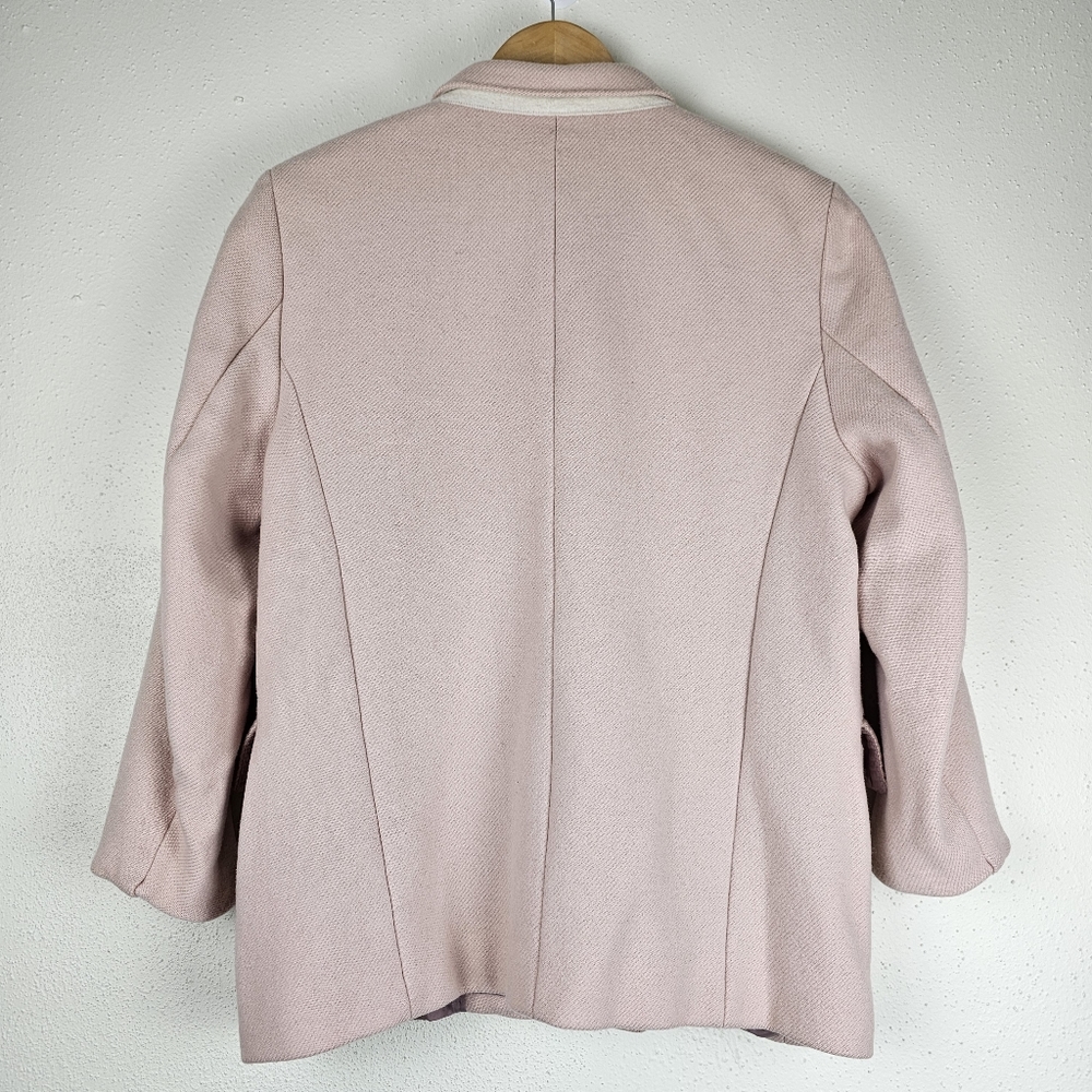 Acne Studios Simone Wool Double Breasted Blazer In Blushed Pink Aw11 View 3
